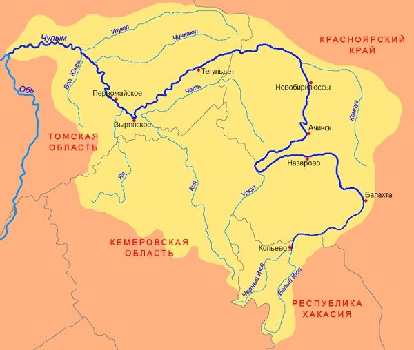 Кия на карте