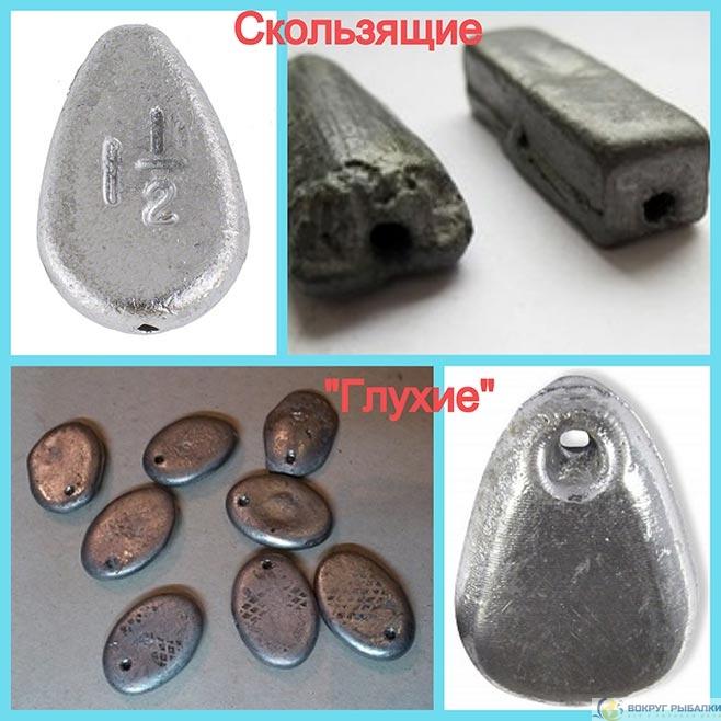 Скользящие и глухие грузила
